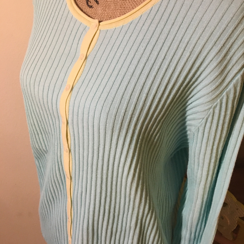 🎉Host Pick🎉Eddie Bauer Sky Blue Cardigan - Picture 3 of 6